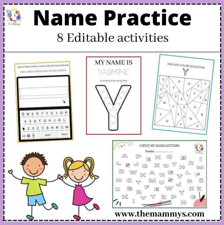 Name practice - Editable activities - The mammy's
