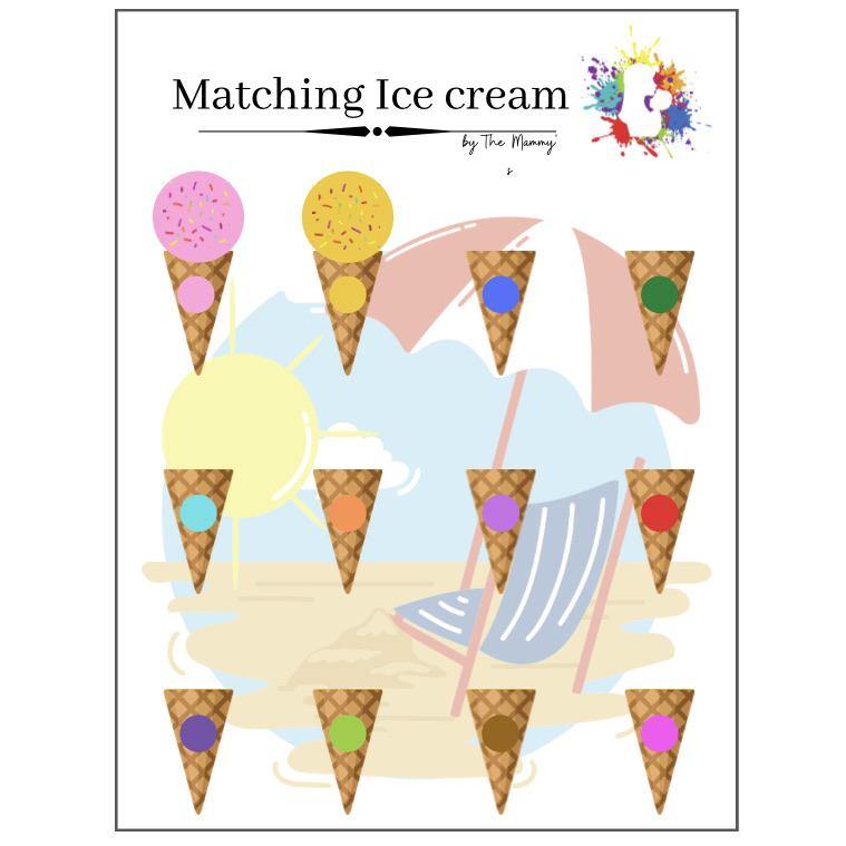 Ice cream matching colors - The mammy's